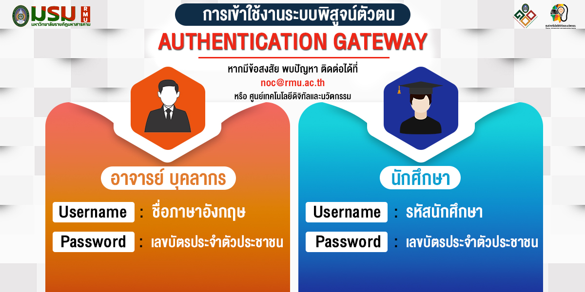 ใช้งานระบบพิสูจน์ตัวตน